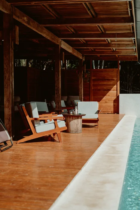 Pool deck at Taru